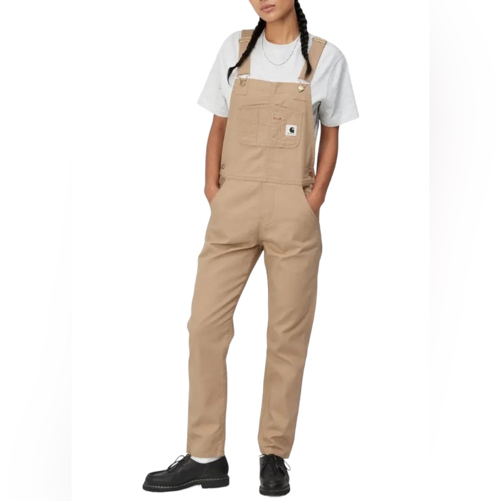 Carhartt Women's Khaki/Tan Bib Overalls